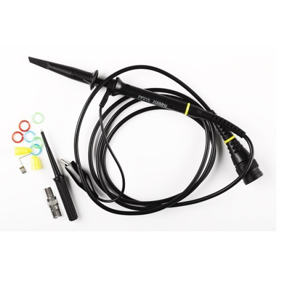 PP215 - Siglent Passive Probe - 1X/10X attenuation, 85/16pf, 1M/10Mohm, 6M/200MHz, 300V/600V, operating temperature -15 to 75 degrees